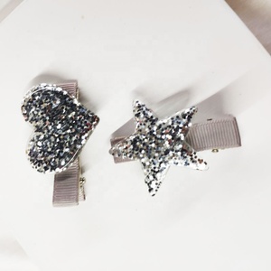 Bebé accesorios para el pelo lentejuelas corazón forma de <span class=keywords><strong>estrella</strong></span> de cinco puntas de pelo del conjunto para los niños - Product Image 1