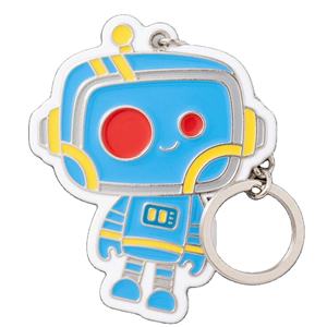 Porte-clés personnalisé de haute qualité avec logo sur mesure, robot mignon en émail souple, porte-clés en métal pour sac, cadeau promotionnel - Product Image 5