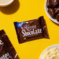Envoltura de barra de chocolate de seta de energía de proteína de nuez de caramelo sellada con lado trasero de sellado térmico impreso personalizado bolsas de mylar