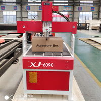 Utilisé d'occasion pas cher 600x900mm taille 6090 2x3 pieds 3d CNC Router avec rotatif 4 axes