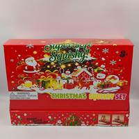 JY Christmas Squishy Stress Relief 4-Piece TPR Fidget Set for 3+ Holiday Gift