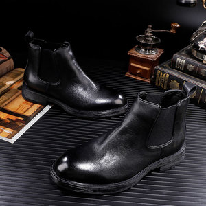 Nouvelle Arrivée 2026 – Bottines Montantes en Cuir Véritable pour Homme, Semelle Épaisse, Style Vintage, Idéales pour le Business - Product Image 3