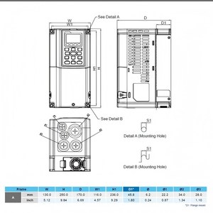 VFD075CP43B-21 7.5KW 10HP 18A 460VAC 3เฟส VFD ความถี่ CP2000ซีรีส์ - Product Image 3