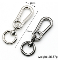 Vente en gros de clip à ressort en alliage de zinc porte-clés en métal porte-clés mousqueton porte-clés pour sacs