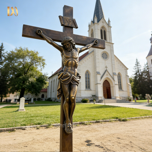 Estatua <span class=keywords><strong>de</strong></span> Jesús en la Cruz <span class=keywords><strong>de</strong></span> Bronce Fundido a Mano, <span class=keywords><strong>Escultura</strong></span> <span class=keywords><strong>de</strong></span> Jesucristo <span class=keywords><strong>de</strong></span> Tamaño Real para Decoración <span class=keywords><strong>de</strong></span> Jardín <span class=keywords><strong>de</strong></span> Iglesia al Aire Libre - Product Image 1