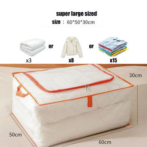 Pieghevole in PVC trasparente impermeabile borsa di stoccaggio coperta trapunta scatole di immagazzinaggio in ordine camera da letto <span class=keywords><strong>armadio</strong></span> per risparmiare spazio Mobile - Product Image 4