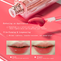 Brillo de labios de larga duración de doble textura Alto brillo Vegano Libre de crueldad Labio Plumping Mate y brillante Fórmula líquida Proveedor Indonesia