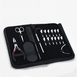 Kit d'outils d'extension de cheveux professionnel et durable en acier inoxydable prix de gros avec pince de marque privée kit de pinces à cheveux - Product Image 2