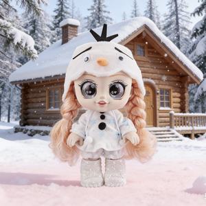 Bambola <span class=keywords><strong>Principessa</strong></span> Ispirata a <span class=keywords><strong>Frozen</strong></span> con Funzione Canto, Occhi Grandi e Carini, Accessori Moda, Stili Regina del Ghiaccio/<span class=keywords><strong>Principessa</strong></span> Rossa/Pupazzo di Neve - Product Image 4