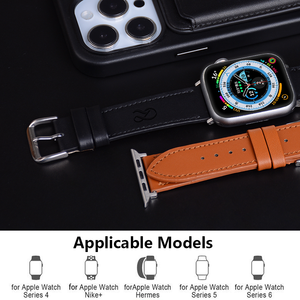 Correas de <span class=keywords><strong>reloj</strong></span> de cuero genuino DL, correa de <span class=keywords><strong>reloj</strong></span> de grano completo de estilo de diseñador NAPPA para <span class=keywords><strong>Apple</strong></span> <span class=keywords><strong>Watch</strong></span> 2 3 4 5 Series 44mm 42mm 40mm 38mm - Product Image 4