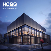 Villas Prefabricadas Modernas de Estructura de Acero Ligero, Edificio de Oficinas y Apartamentos, Resistentes a Sismos y Viento, Construcción Rápida