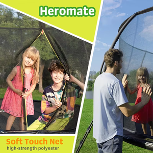 Zoshine 12/14/16 FT Heavy Duty Outdoor <strong>Trampoline</strong> Safety Enclosure Alloy Steel Frame Weather-Resistant Soft <strong>Net</strong> Durable <strong>for</strong> Home - Product Image 2