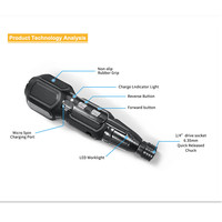 Perceuse électrique intelligente à poignée Rechargeable par USB, tournevis électrique sans fil Portable à lumière LED de haute qualité