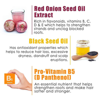 Grosir Set perawatan rambut Gel sampo ekstrak minyak biji bawang merah pelembap penyegar Anti ketombe minyak biji hitam