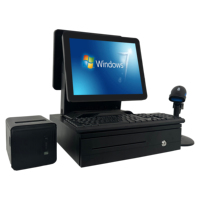 15.6 'écran tactile tout en un système de point de vente Machine Pos ordinateur Win10 pour système Pos Retailmachin enregistrer la caisse