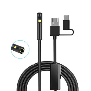 Industrial Endoscope 8mm Dual Lens IP68 Waterproof Pipe Inspection Camera With White Led Light For Pipeline Android Compatible - Product Image 2