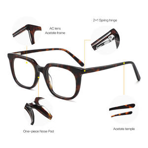 เวินโจว สแควร์ อะซิเตทกรอบแว่นตาสำหรับผู้หญิงแฟชั่นเทรนด์ H5035 - Product Image 5