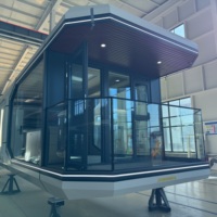 Maison modulaire familiale de 2 chambres, type capsule, avec cuisine complète, unité de logement préfabriquée spacieuse en conteneur pour usage résidentiel
