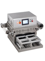 Machine de scellage thermique automatique pneumatique pour barquettes carrées de restauration rapide, vente directe d'usine Wanhe, machine à injection d'azote gazeux
