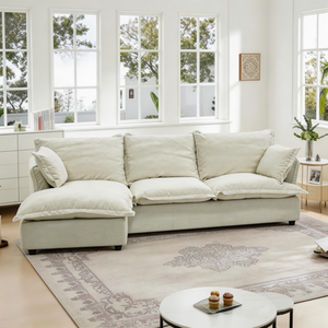 Sofá Seccional Modular con Otomana, Conjunto de Sofás Seccionales Modulares para Muebles de Sala de Estar - Product Image 1