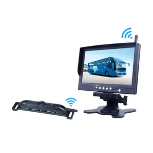 7 Zoll kabelloser Auto-Rückfahr monitor Auto-HD-Nachtsicht-Auto-Park monitor für Auto-Backup-Kennzeichen-Kamera