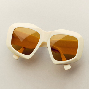 LMA 3499 Fashion Custom Logo Shades Oversized Thick <b>White</b> <b>Frame</b> Tea Lens Women Men <b>Square</b> Eyewear UV400 High Quality Sunglasses - Product Image 3