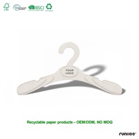 Cintres en carton gaufré recyclables certifiés pour présentoirs de vêtements, armoires, avec logo personnalisé, OEM, vente en gros