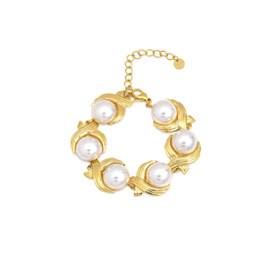 Bracelet en perles en acier inoxydable 316L plaqué or PVD, bijoux durables et résistants, accessoire de mode pour femmes - Product Image 2