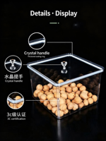 Présentoir à compartiments incurvés en acrylique, distributeur de bonbons, bacs à céréales et fruits secs, conteneurs de rangement pour aliments en vrac