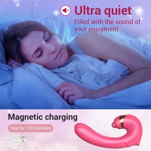 Vibrador de Punto G 2 <span class=keywords><strong>en</strong></span> 1 con Carga Magnética USB, Delicado Color Rosa, 10 Modos de Vibración y Estimulación, Masajeador Sexual - Product Image 2
