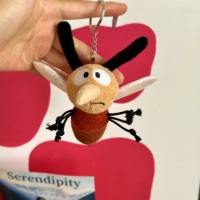 Mini porte-clés en peluche insecte mignon, adorable breloque pour sac, cadeau idéal pour amis et enfants