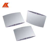 Profil de lamelles en aluminium aérodynamique pour architecture, profil de lamelles décoratives horizontales et verticales en aluminium pour bâtiments