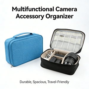 Bolsa de Almacenamiento de Cables para Accesorios Electrónicos Digitales, Portátil, de Lujo, de 3 Capas, de Poliéster, con Cierre - Product Image 1
