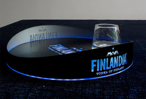 Plateau de bar LED rechargeable personnalisé Miller pour boissons rondes, accessoires pour boissons, bière, vin, pour Prairie Organic Spirits <span class=keywords><strong>Santa</strong></span> <span class=keywords><strong>Fe</strong></span> - Product Image 4