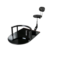 Chaise de barbier pour salon de coiffure avec dossier réglable, chaise de travail pour réception, chaise de technicien pivotante à 360°