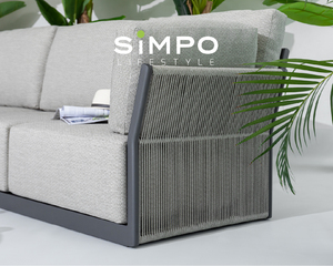 เฟอร์นิเจอร์กลางแจ้งระดับพรีเมียม SIMPOLIFESTYLE รุ่น <span class=keywords><strong>RAVENNA</strong></span> เก้าอี้พักผ่อนสำหรับสวน ระเบียง โรงแรม รีสอร์ท ทำจากอะลูมิเนียม ไม้สัก และผ้า สำหรับห้องนั่งเล่นและห้องรับประทานอาหาร - Product Image 3
