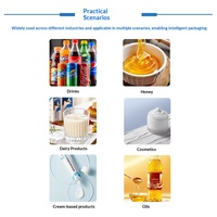 Machine de remplissage verticale pneumatique à valve rotative, distributeur double usage pour pâtes et liquides, semi-automatique, pour miel et cosmétiques, 220V