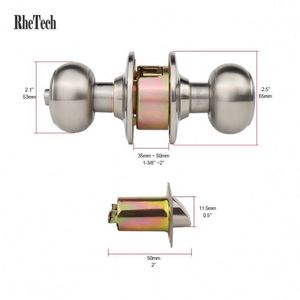 ชุดล็อคประตูแบบไม่ใช้กุญแจ WEKIS รุ่นทันสมัย ผลิตจากโลหะผสมสังกะสี พร้อมกุญแจ 3 ดอก ดีไซน์ทรงกลม สำหรับประตูทางเข้าภายในบ้าน - Product Image 4