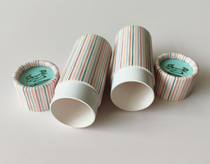 Emballage de baume à lèvres de luxe écologique, biodégradable et recyclable, en tube de papier, avec taille personnalisée et contenants cosmétiques à poussoir - Product Image 3