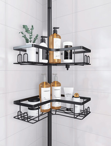 Étagère d'angle de salle de bain en gros, étagère de <span class=keywords><strong>plafond</strong></span> télescopique à 4 niveaux, panier de douche suspendu pour salle de bain - Product Image 2