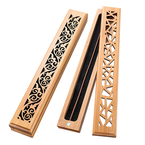 Quemador de <span class=keywords><strong>incienso</strong></span> artesanal de madera de sándalo con recogedor de ceniza, incensario árabe, soporte, bandeja, caja, cimarrón - Product Image 1
