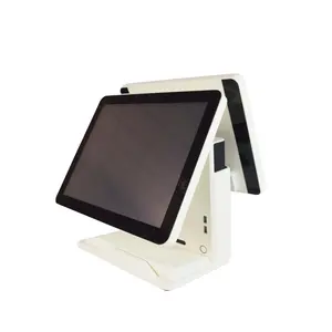 Black/white dual 15.6'' touch screen RK3288 POS ticket machine in USA market