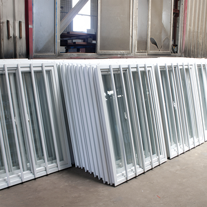 Nhà máy mới bảo mật cao Kích thước nhỏ PVC ngang nhựa đôi kính Cửa Sổ Khung thép cho nhà CONTAINER - Product Image 4