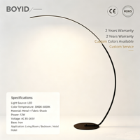 Lampe LED moderne de style nordique Boyid, en fer, blanc chaud, à intensité variable, pour salon, chambre à coucher, base E27, inspirée du poisson, pour chevet ou sol