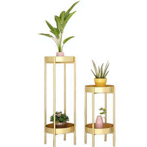 Wrought Iron Durable Plant Stand & <b>Artificial</b> Flower Pot Holder for Indoor/<b>Outdoor</b> Garden and Home Modern Decor - Product Image 1