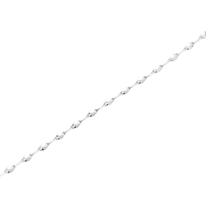<b>Tiny</b> Curved <b>Lip</b> White PT950 Ultra Slim Wrist Cord Unisex Subtle Daily Layering Minimal Gloss Platinum Wrist Trinket Gift - Product Image 6