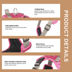 Harnes anjing dalam latihan, rompi nyaman anjing menyesuaikan kualitas tinggi, Harness anjing peliharaan tahan lama, ringan dapat disesuaikan, Harness baru - Product Image 5