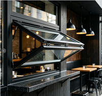 Fenêtre pliante à isolation thermique RC4 Low-E pour boulangerie, économie d'énergie, isolation thermique extérieure