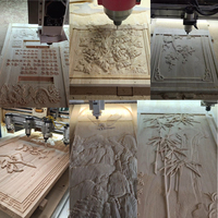 Máquina de Grabado CNC de 4 Ejes con Eje Rotatorio 3D para Tallado de Columnas de Madera Redondas
