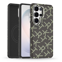 Étui en cuir PU texturé en fibre d'aramide MOCOME pour Samsung S26 Ultra S25 Ultra S24 Plus, étui magnétique antichoc de qualité militaire